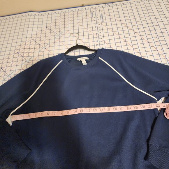 Spanx Airpique Crewneck Sweatshirt NWOT Navy XL - Picture 4 of 12